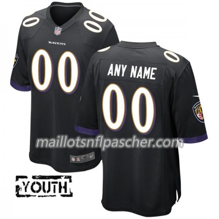 Maillot Baltimore Ravens Custom Noir - Enfant